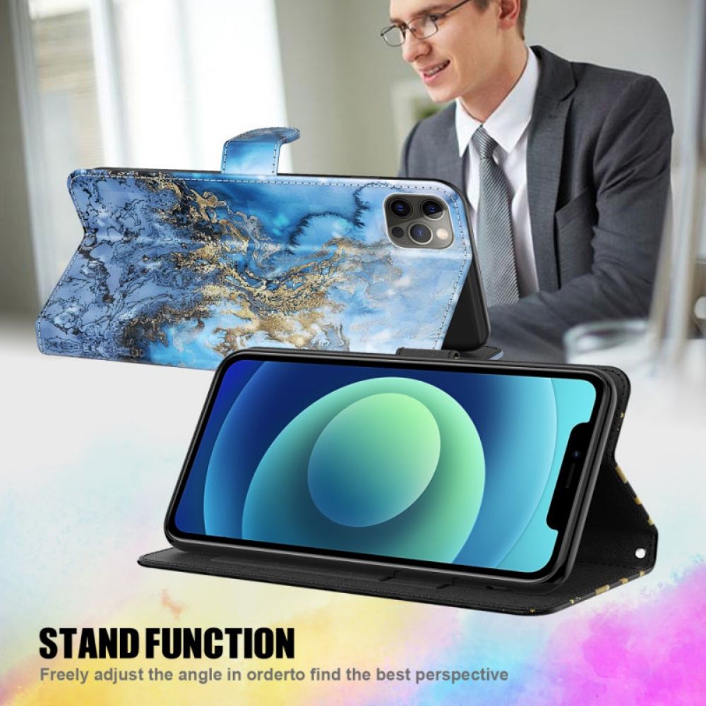 Flip Case Für Xiaomi Redmi Note 11 Pro 4G / 5G Marmordesign Mit Lanyard