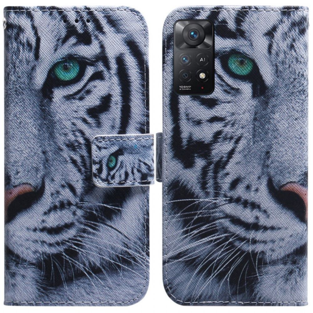 Flip Case Für Xiaomi Redmi Note 11 Pro 4G / 5G Tigergesicht