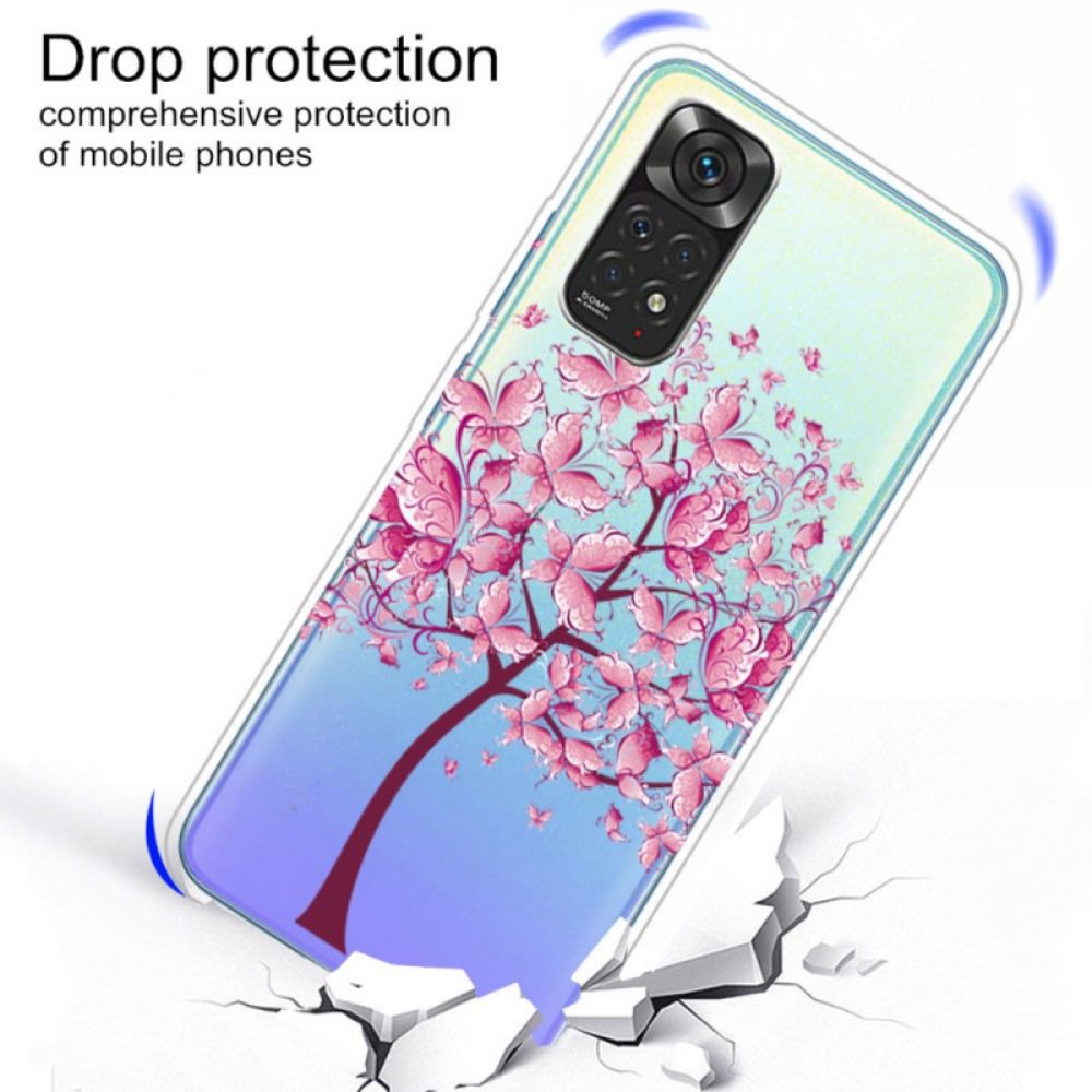 Handyhülle Für Xiaomi Redmi Note 11 Pro 4G / 5G Rosa Baumkrone