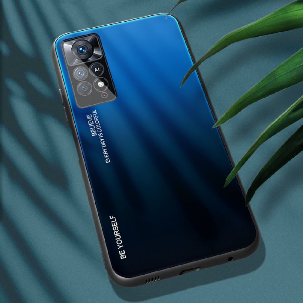Handyhülle Für Xiaomi Redmi Note 11 Pro 4G / 5G Sei Du Selbst Gehärtetes Glas