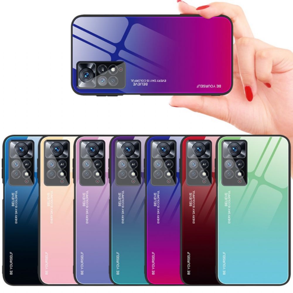 Handyhülle Für Xiaomi Redmi Note 11 Pro 4G / 5G Sei Du Selbst Gehärtetes Glas