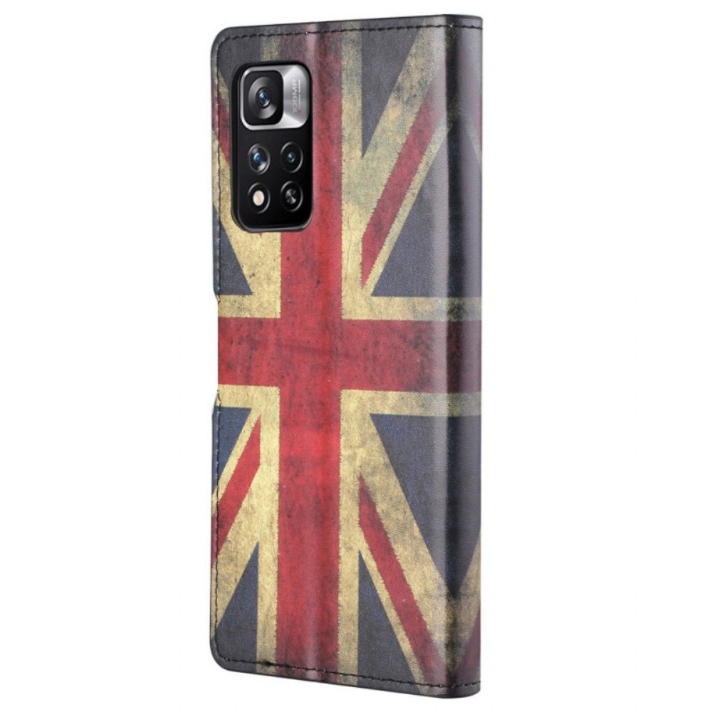 Lederhüllen Für Xiaomi Redmi Note 11 Pro 4G / 5G England-flagge
