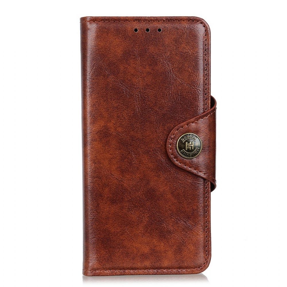 Lederhüllen Für Xiaomi Redmi Note 11 Pro 4G / 5G Khazneh-knopf Aus Lacklederimitat