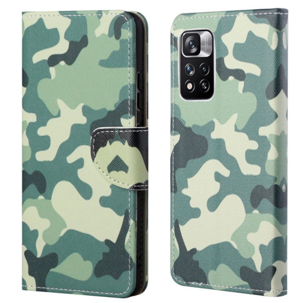Lederhüllen Für Xiaomi Redmi Note 11 Pro 4G / 5G Militärische Tarnung
