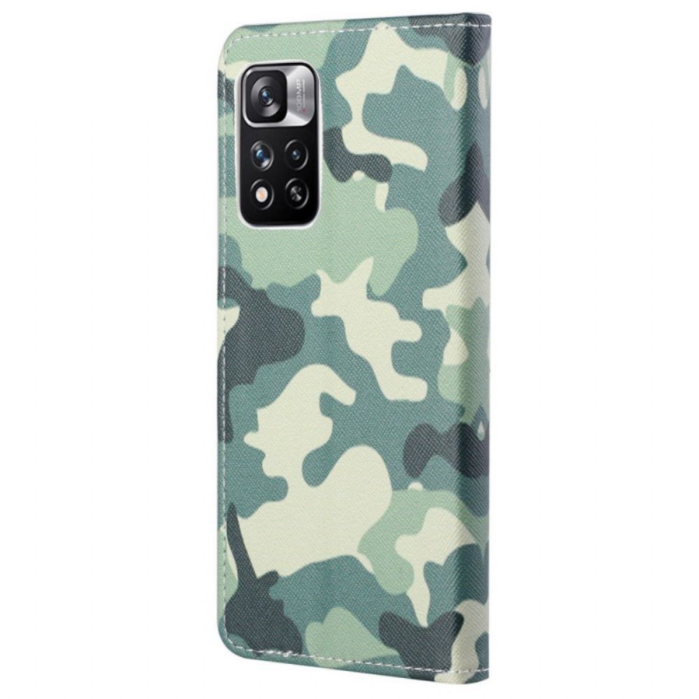 Lederhüllen Für Xiaomi Redmi Note 11 Pro 4G / 5G Militärische Tarnung