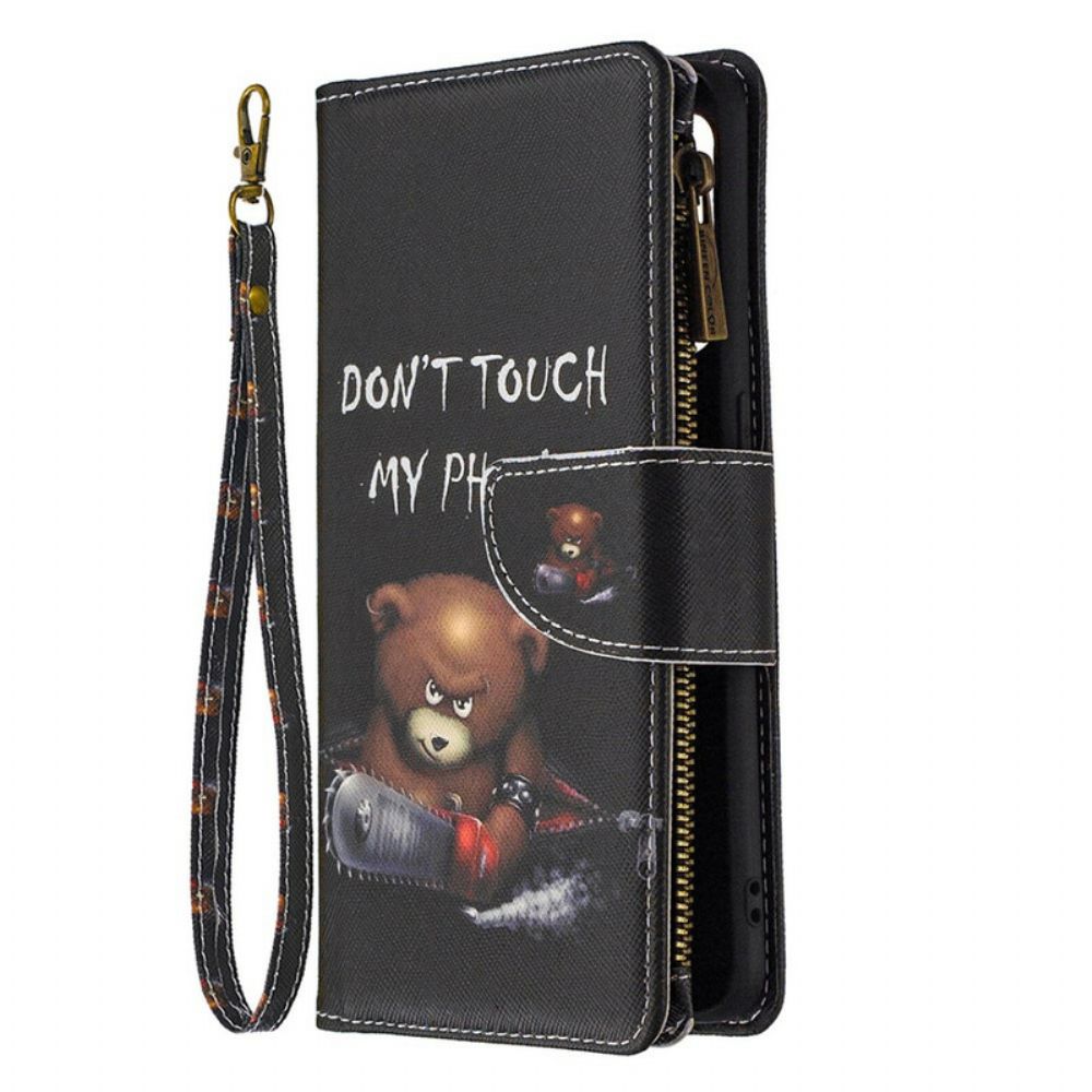Flip Case Für Oppo Find X2 Lite Bärentasche Mit Reißverschluss