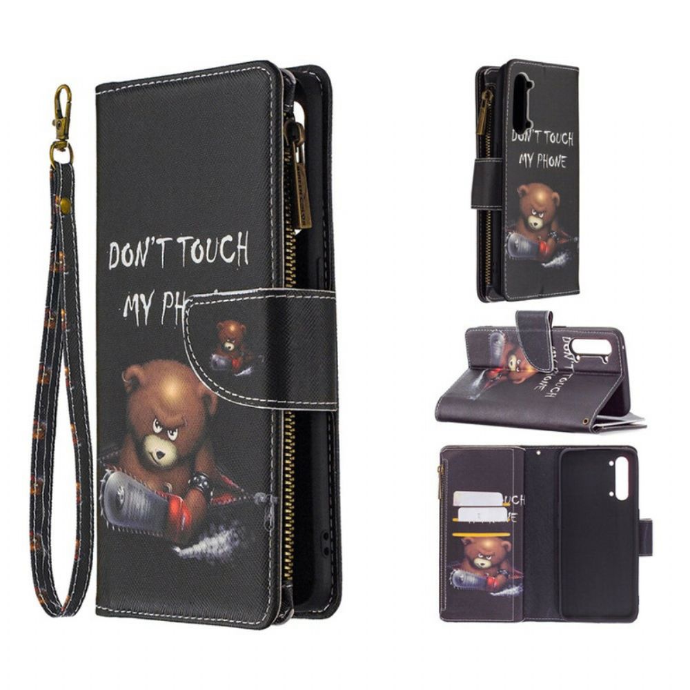 Flip Case Für Oppo Find X2 Lite Bärentasche Mit Reißverschluss