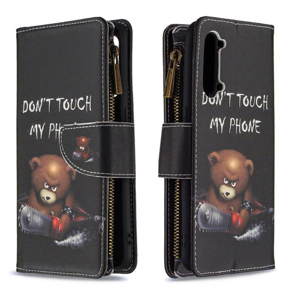 Flip Case Für Oppo Find X2 Lite Bärentasche Mit Reißverschluss
