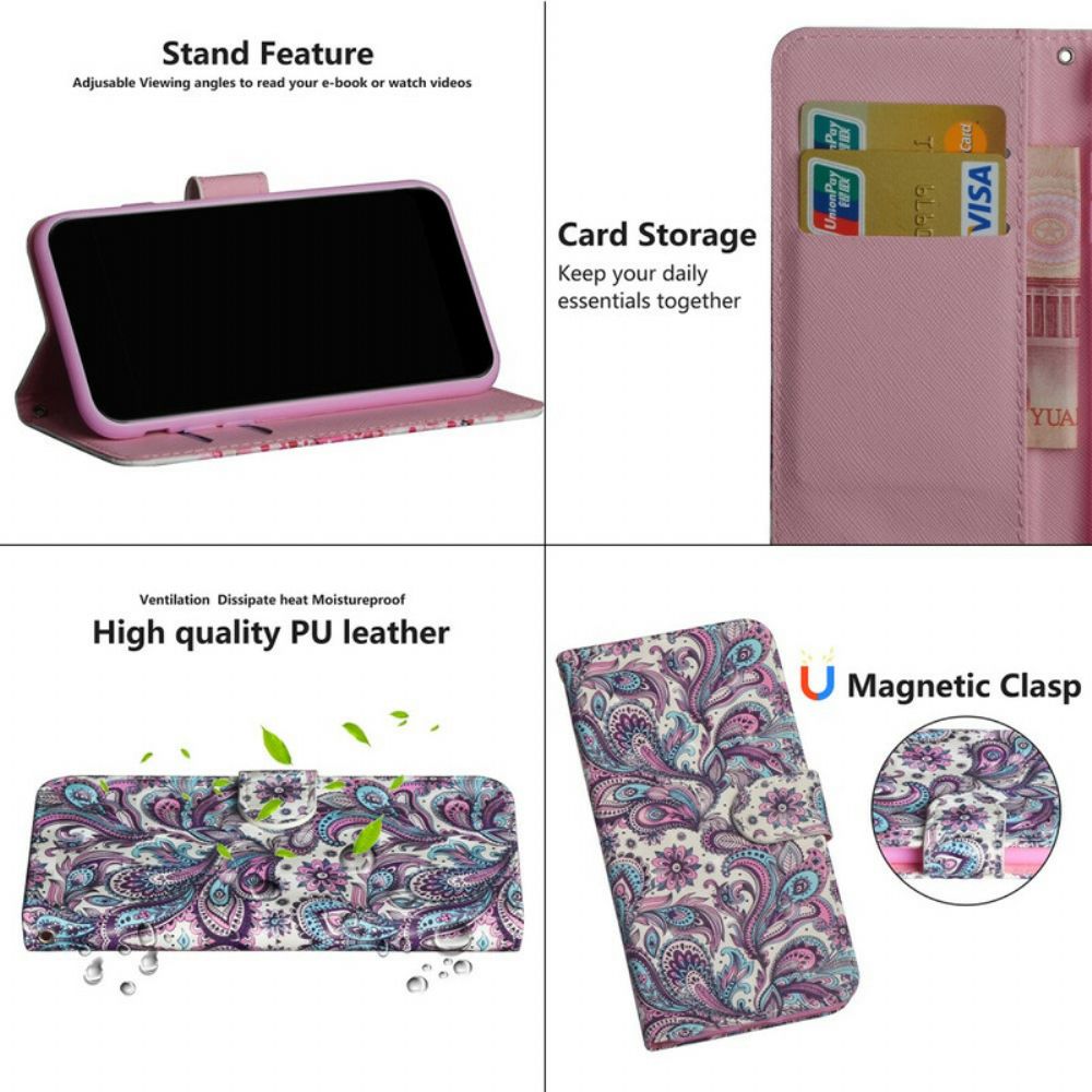 Flip Case Für Oppo Find X2 Lite Blumenmuster