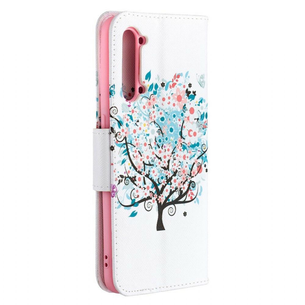 Flip Case Für Oppo Find X2 Lite Blumiger Baum