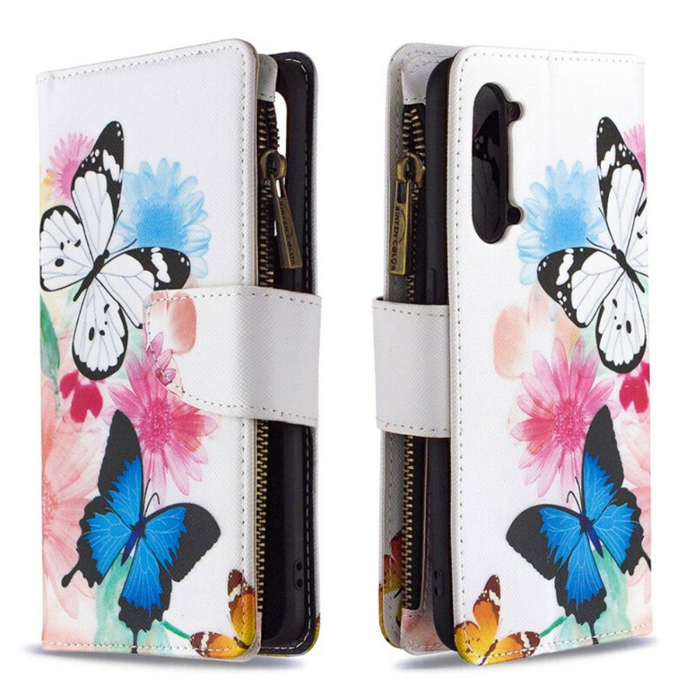 Flip Case Für Oppo Find X2 Lite Schmetterlingstasche Mit Reißverschluss