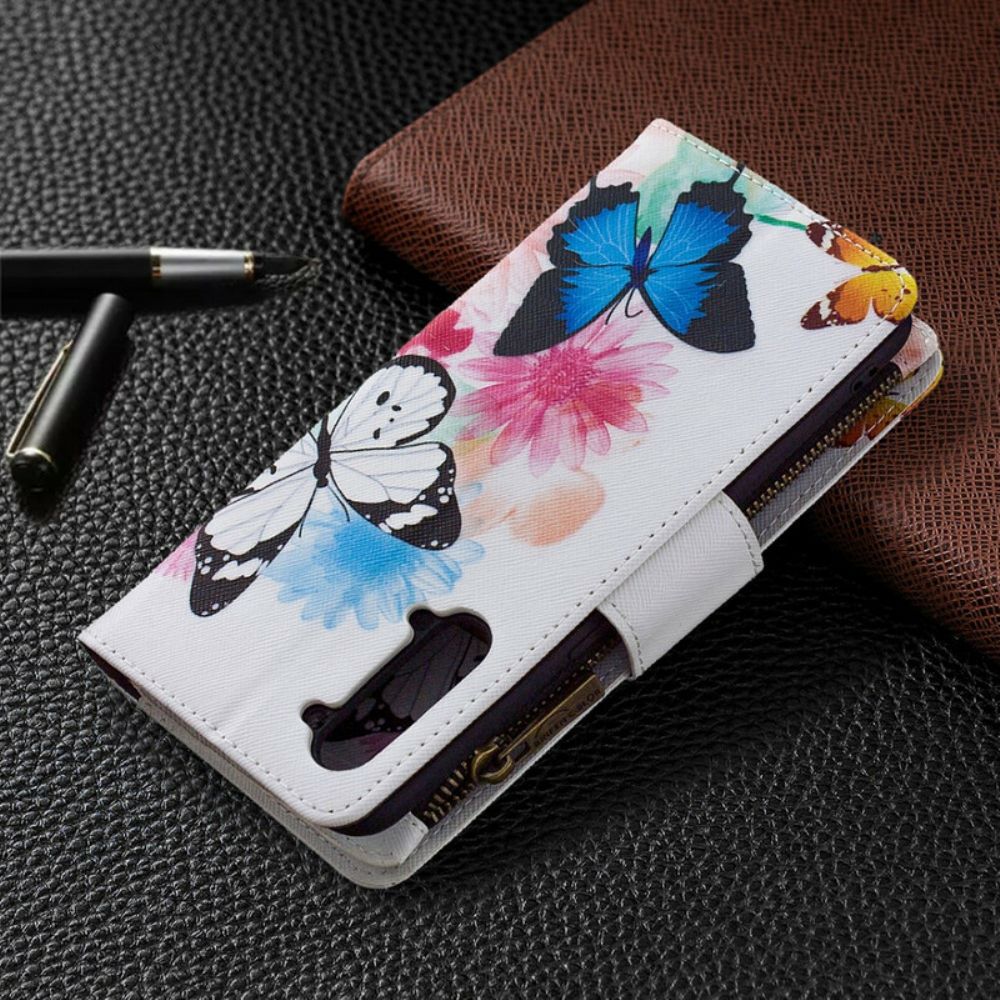 Flip Case Für Oppo Find X2 Lite Schmetterlingstasche Mit Reißverschluss