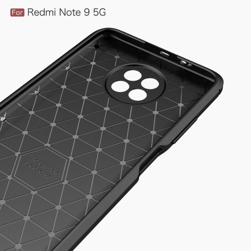 Handyhülle Für Xiaomi Redmi Note 9 5G / 9T 5G Gebürstete Kohlefaser