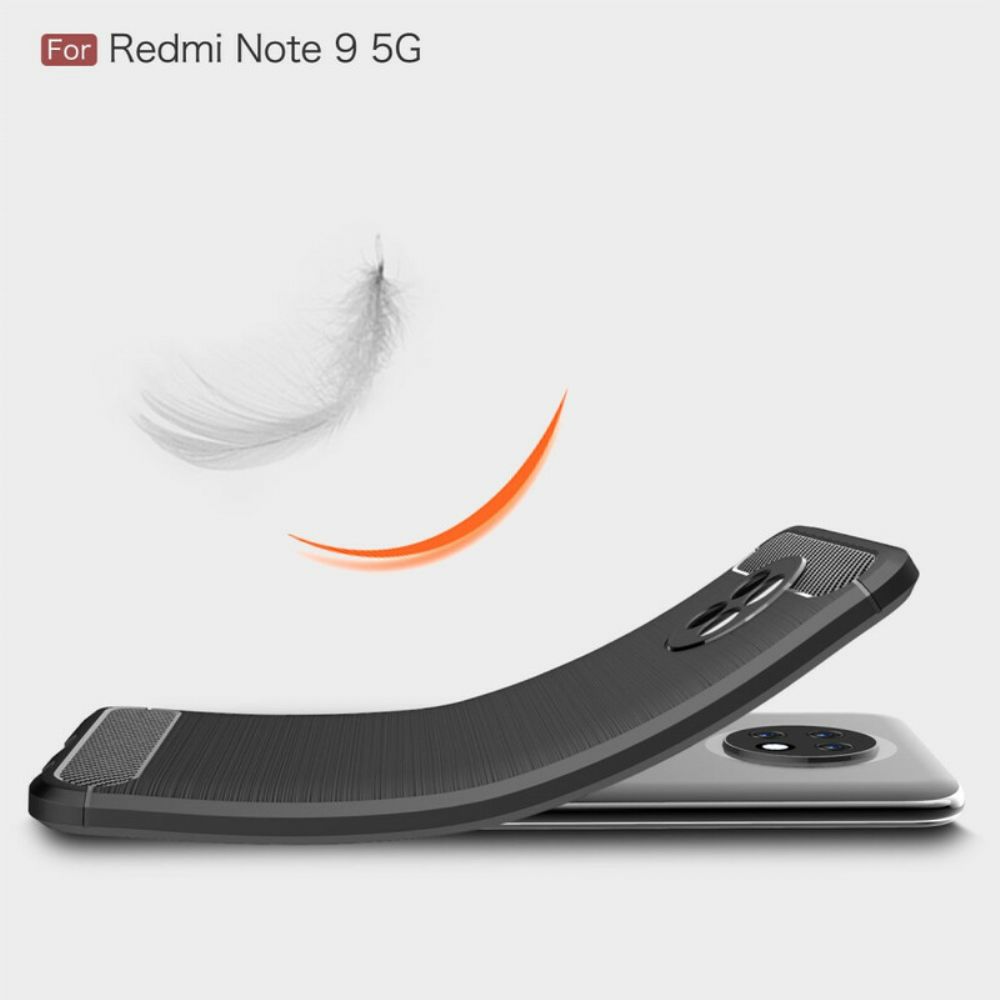 Handyhülle Für Xiaomi Redmi Note 9 5G / 9T 5G Gebürstete Kohlefaser
