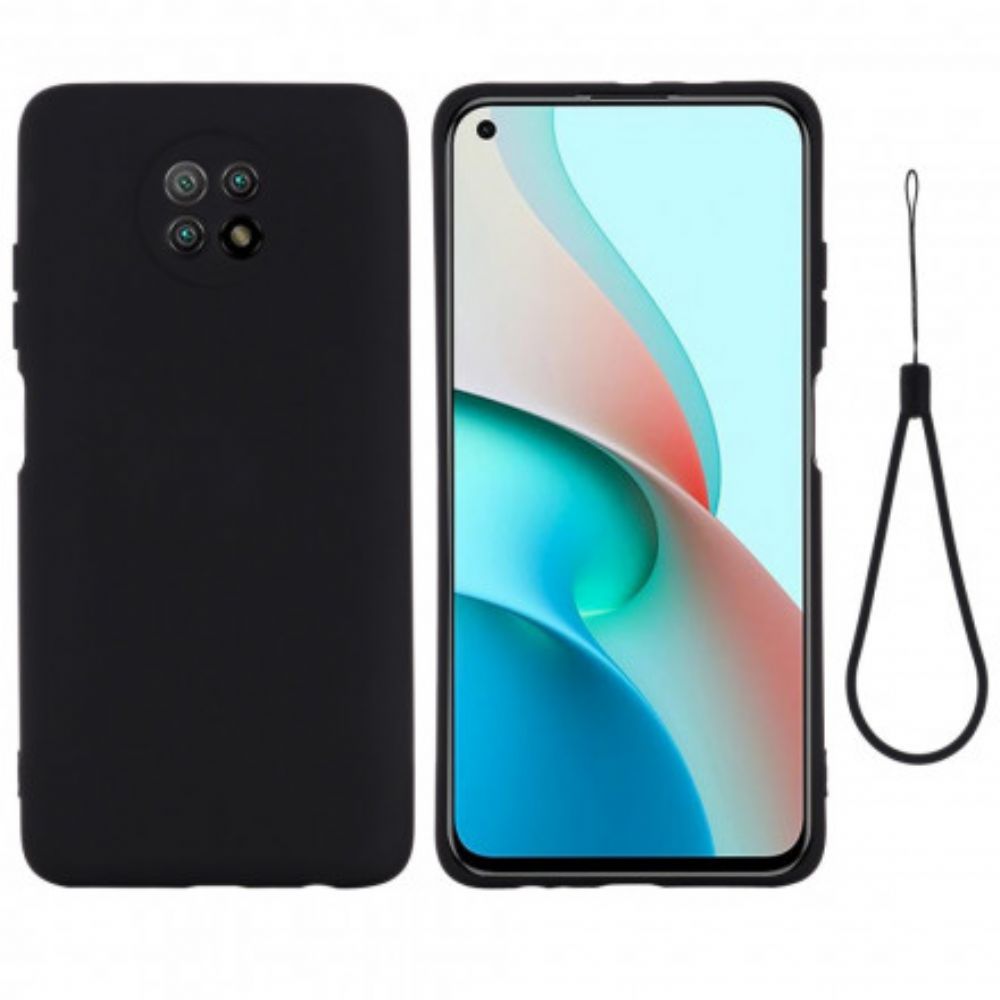 Hülle Für Xiaomi Redmi Note 9 5G / 9T 5G Flüssigsilikon Und Lanyard