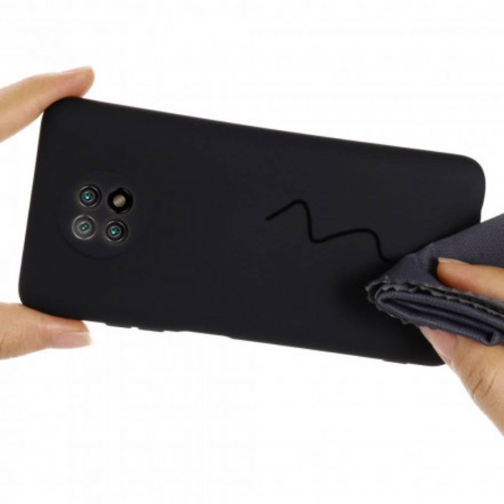 Hülle Für Xiaomi Redmi Note 9 5G / 9T 5G Flüssigsilikon Und Lanyard