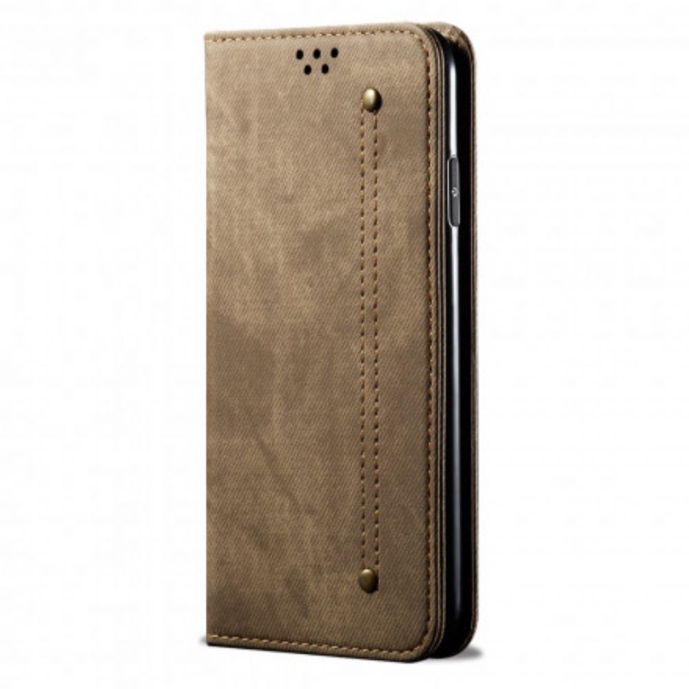 Schutzhülle Für Xiaomi Redmi Note 9 5G / 9T 5G Flip Case Jeansstoff
