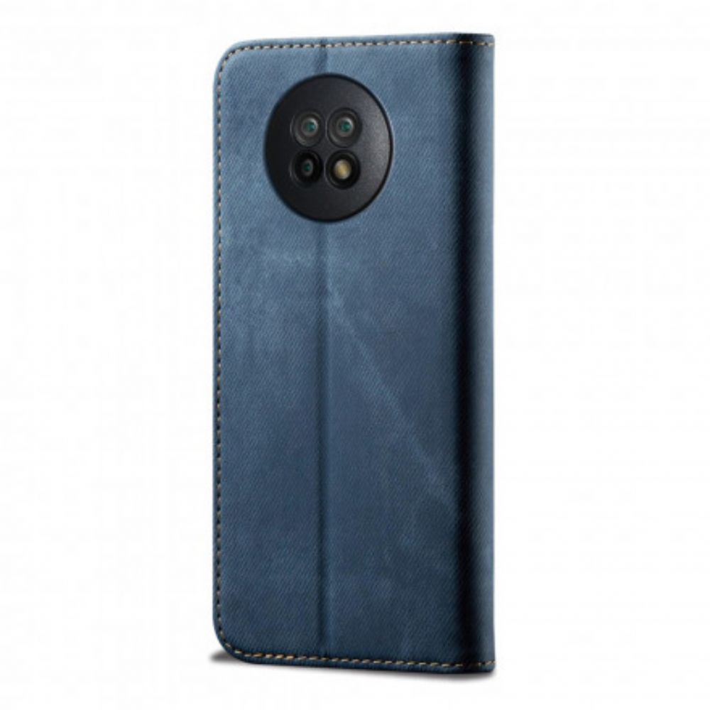 Schutzhülle Für Xiaomi Redmi Note 9 5G / 9T 5G Flip Case Jeansstoff
