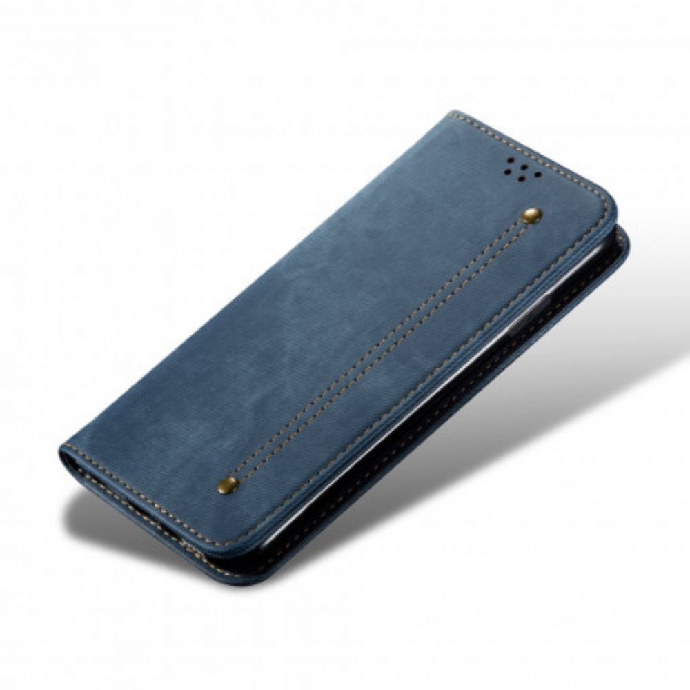 Schutzhülle Für Xiaomi Redmi Note 9 5G / 9T 5G Flip Case Jeansstoff