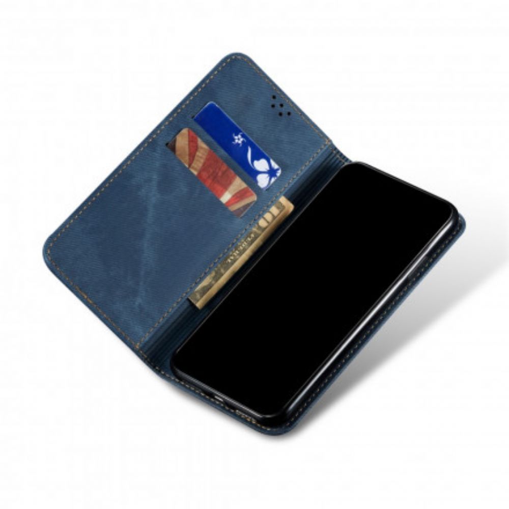 Schutzhülle Für Xiaomi Redmi Note 9 5G / 9T 5G Flip Case Jeansstoff