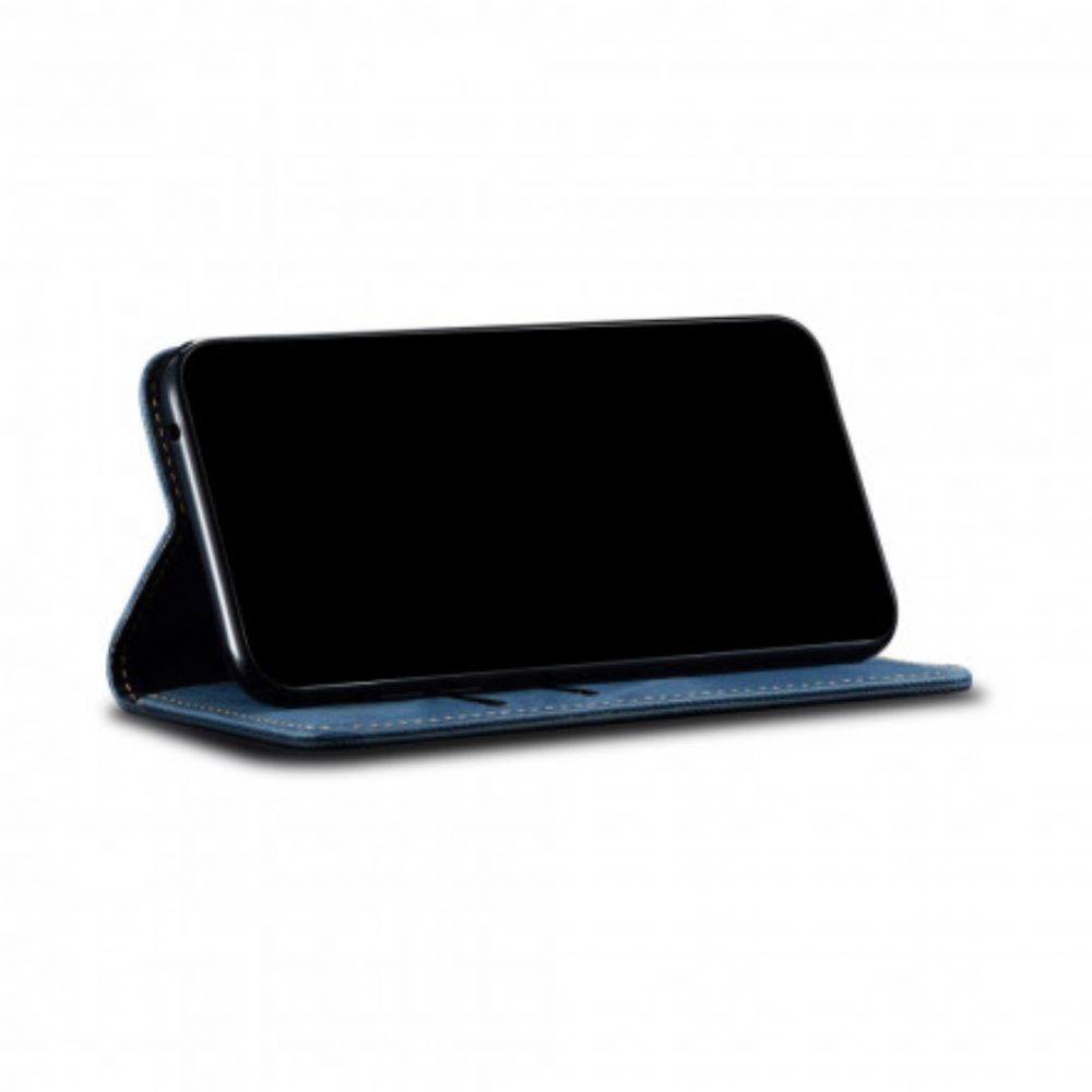 Schutzhülle Für Xiaomi Redmi Note 9 5G / 9T 5G Flip Case Jeansstoff