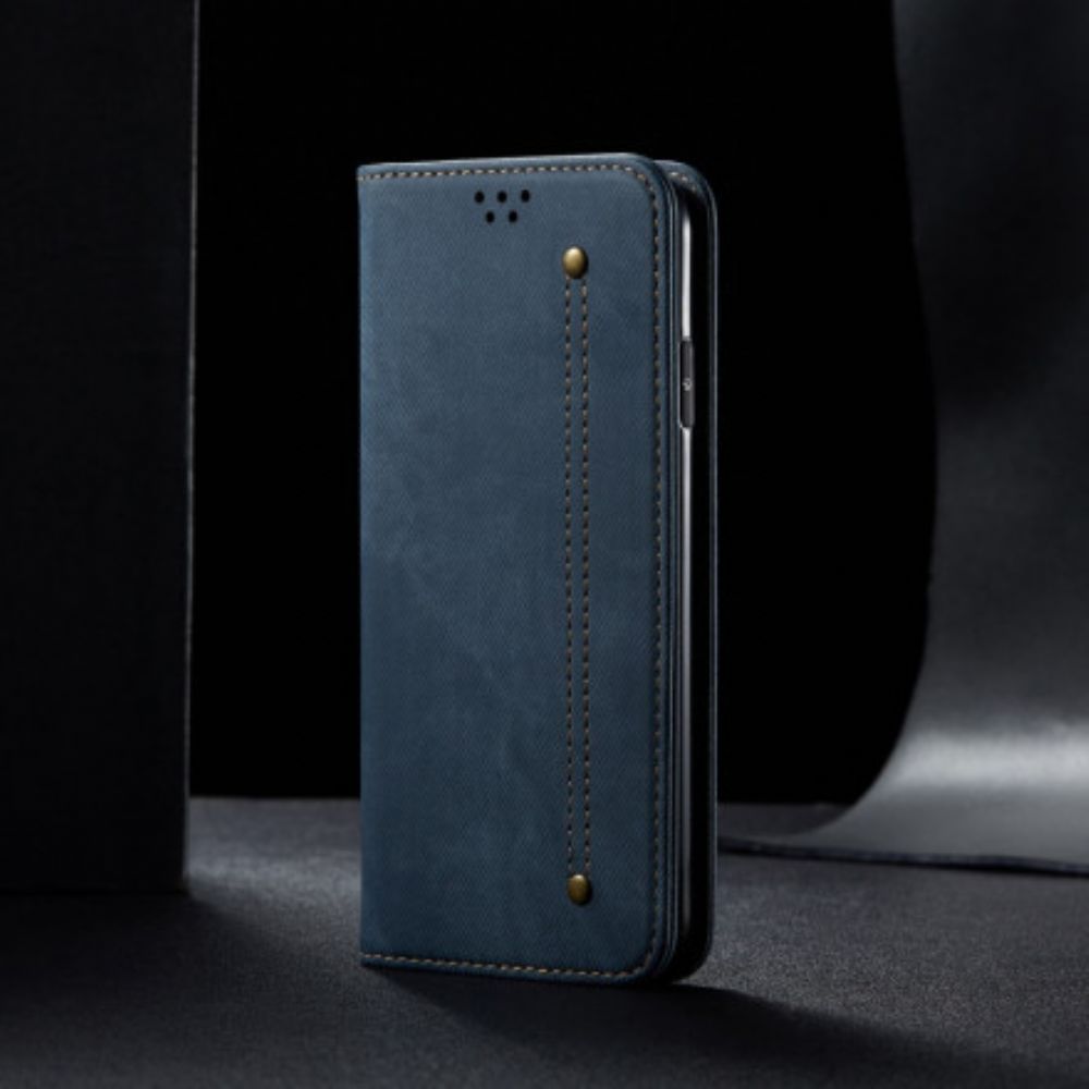 Schutzhülle Für Xiaomi Redmi Note 9 5G / 9T 5G Flip Case Jeansstoff
