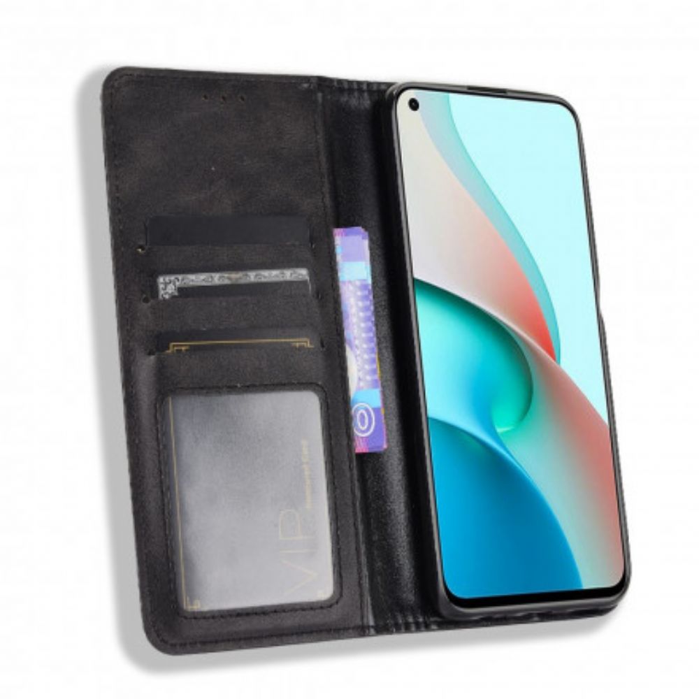 Schutzhülle Für Xiaomi Redmi Note 9 5G / 9T 5G Flip Case Stilisierter Ledereffekt