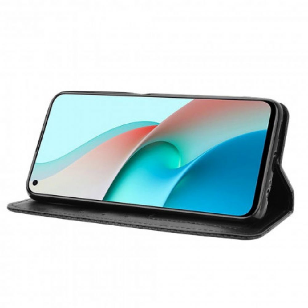 Schutzhülle Für Xiaomi Redmi Note 9 5G / 9T 5G Flip Case Stilisierter Ledereffekt
