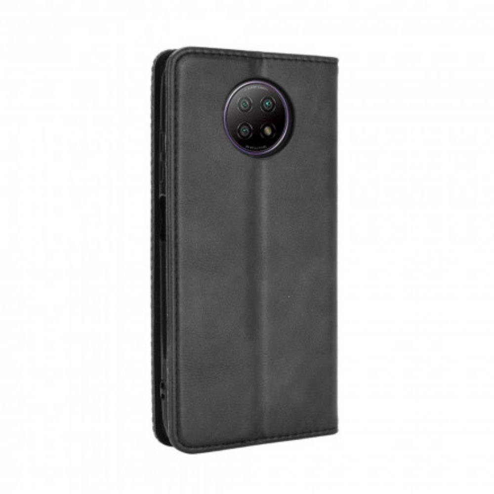 Schutzhülle Für Xiaomi Redmi Note 9 5G / 9T 5G Flip Case Stilisierter Ledereffekt