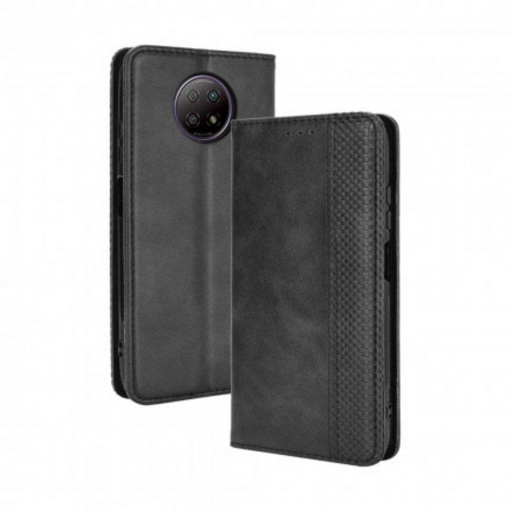 Schutzhülle Für Xiaomi Redmi Note 9 5G / 9T 5G Flip Case Stilisierter Ledereffekt