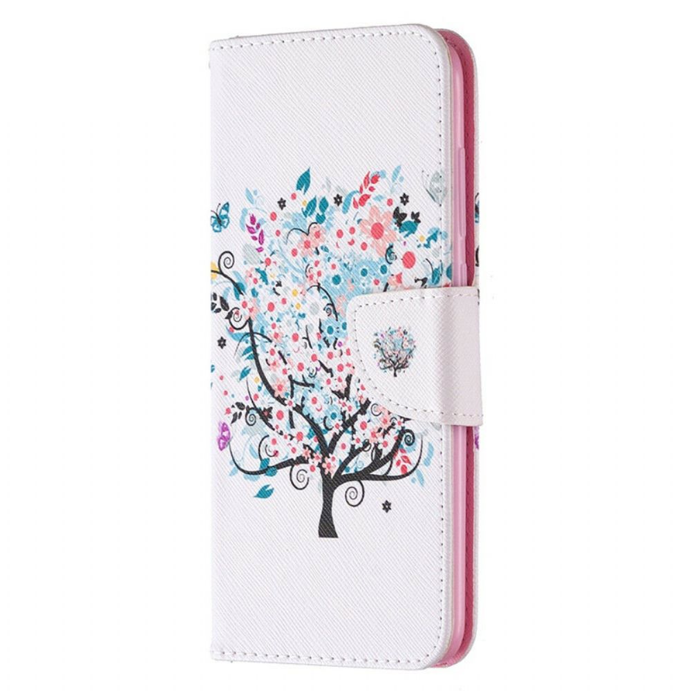 Flip Case Für Xiaomi Redmi Note 9 Blumiger Baum