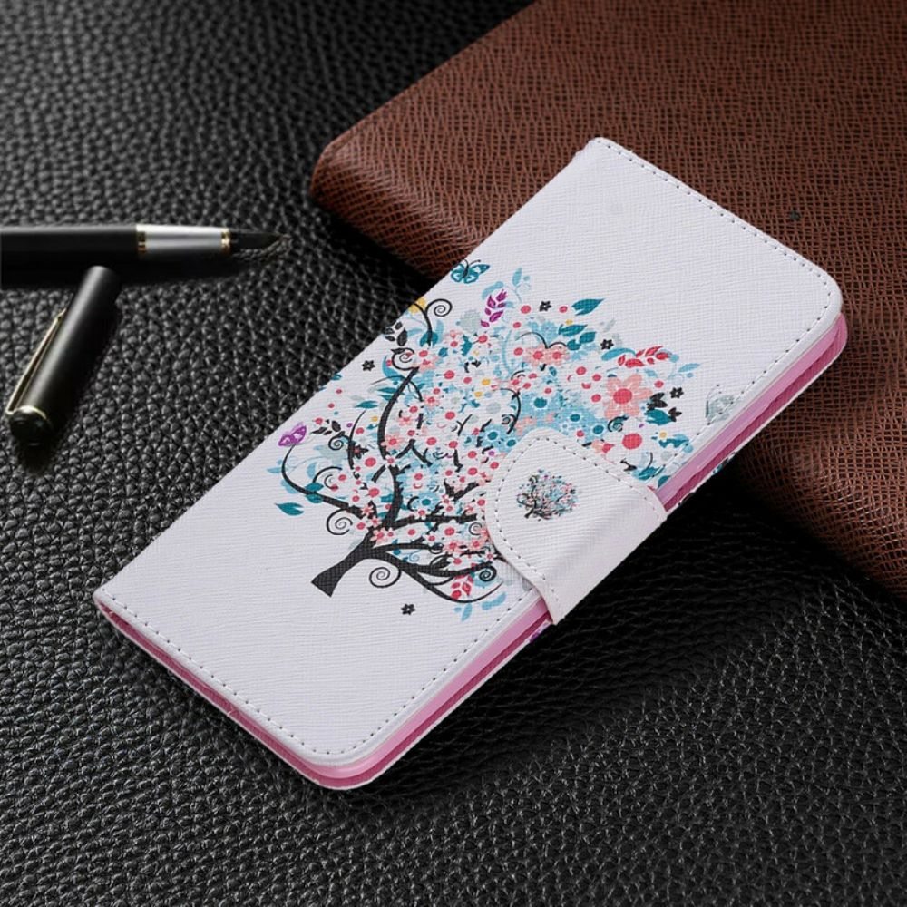 Flip Case Für Xiaomi Redmi Note 9 Blumiger Baum