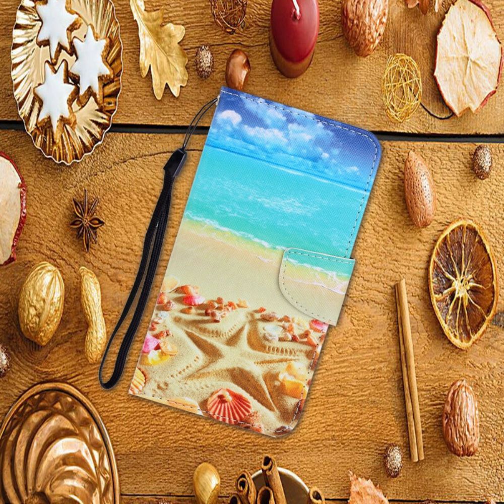 Flip Case Für Xiaomi Redmi Note 9 Mit Kordel Zapfenstrand