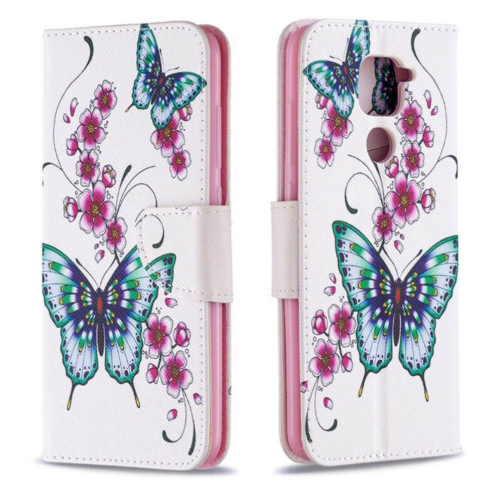 Flip Case Für Xiaomi Redmi Note 9 Wunderbare Schmetterlinge