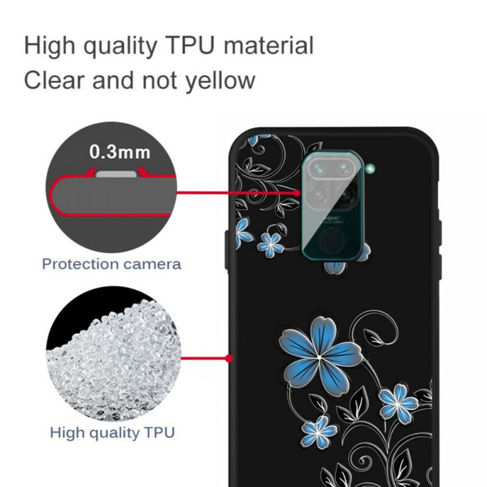 Handyhülle Für Xiaomi Redmi Note 9 Blaue Blumen