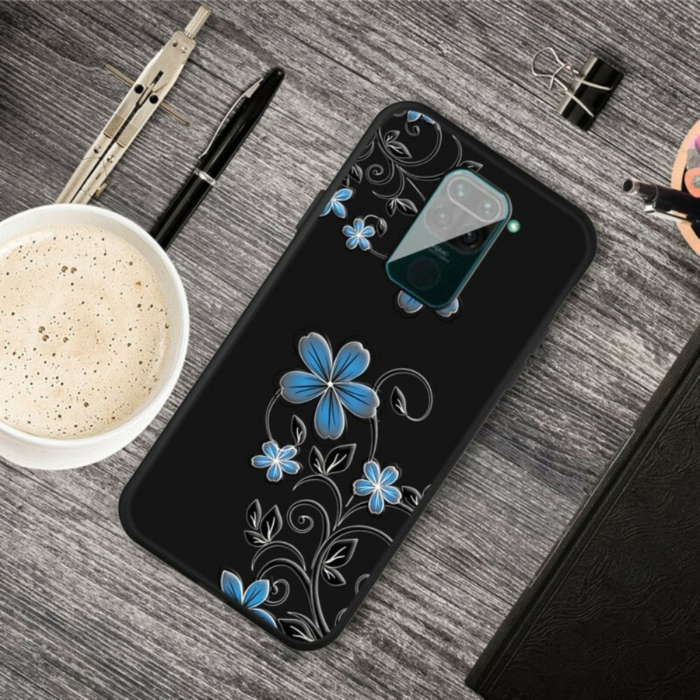 Handyhülle Für Xiaomi Redmi Note 9 Blaue Blumen