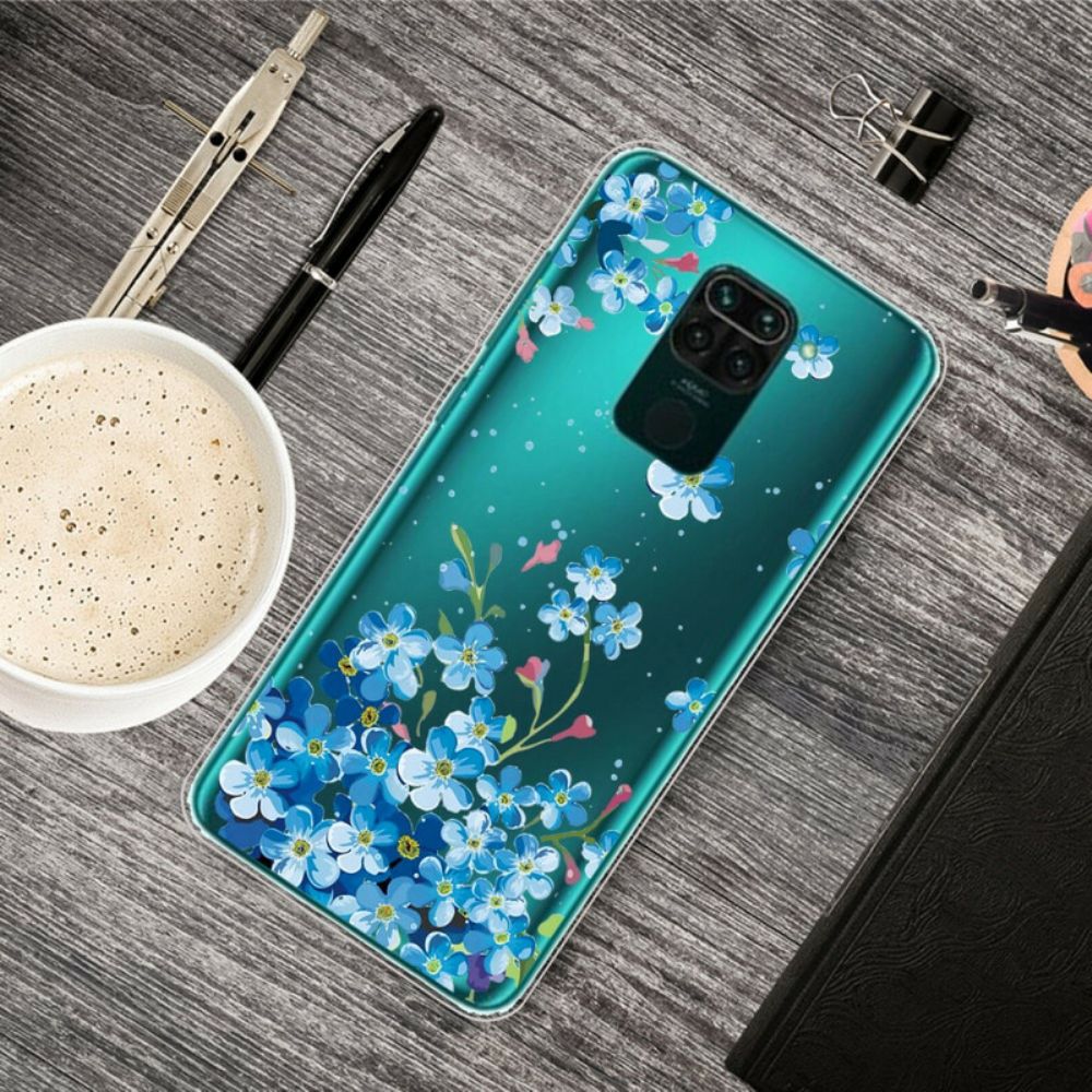 Hülle Für Xiaomi Redmi Note 9 Blauer Blumenstrauß