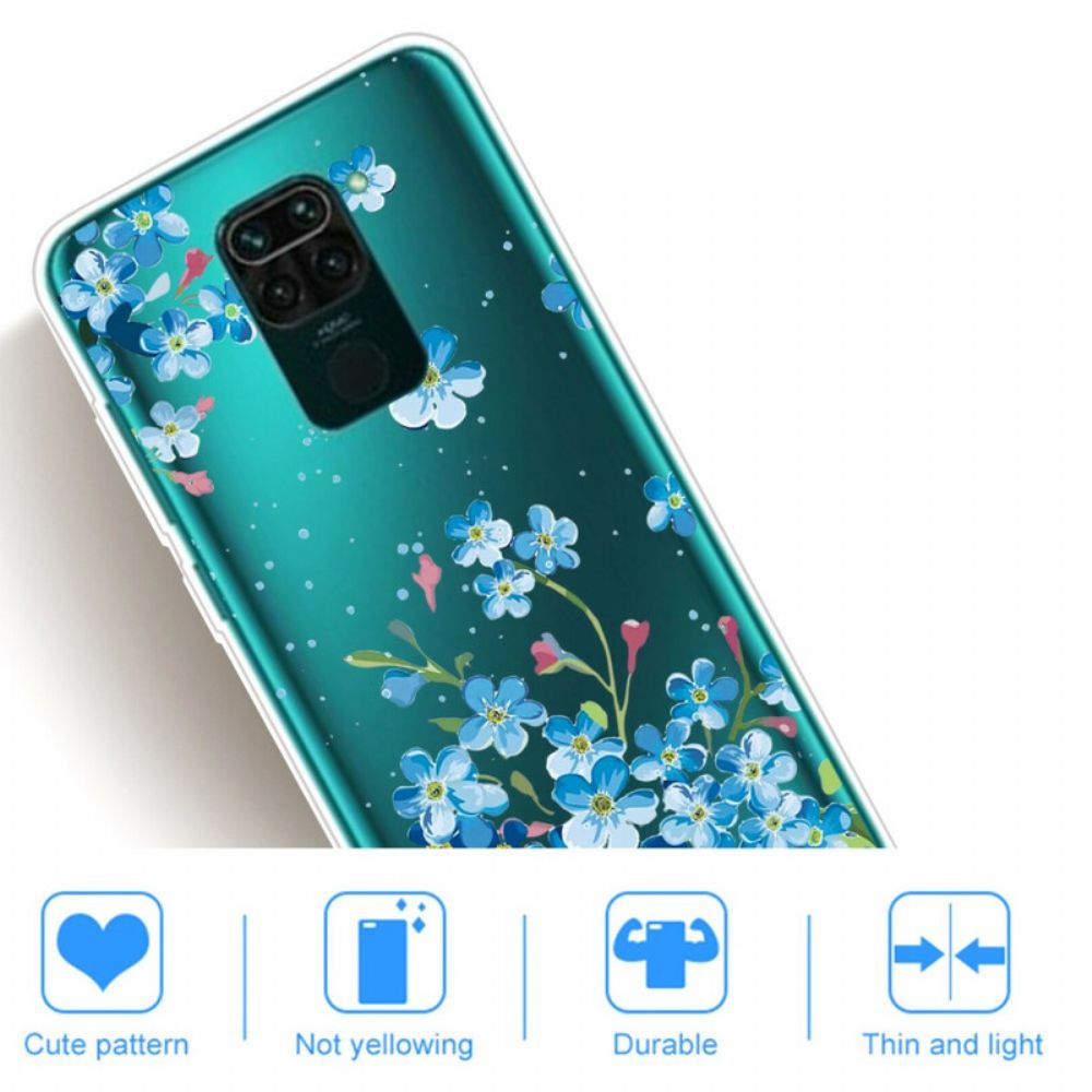 Hülle Für Xiaomi Redmi Note 9 Blauer Blumenstrauß