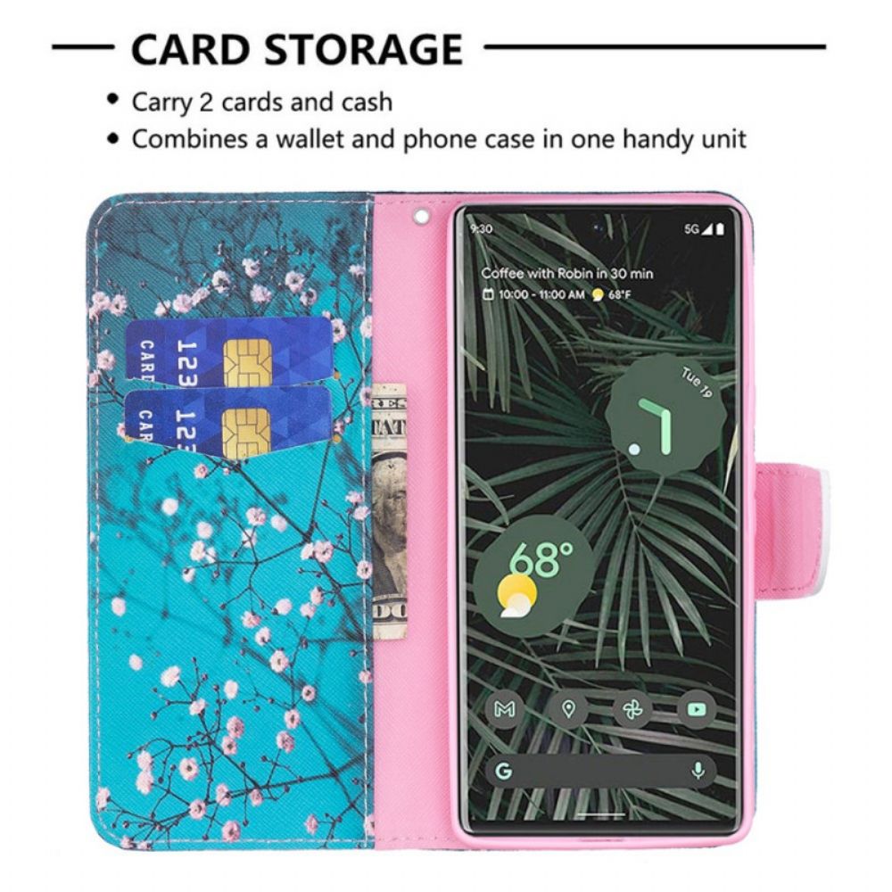 Flip Case Für Google Pixel 6 Pro Blühender Ast