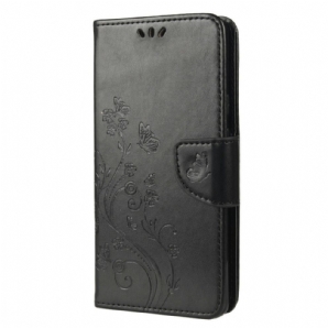 Flip Case Für Google Pixel 6 Pro Schmetterlinge Und Blumen
