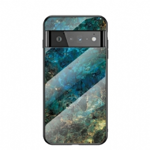 Hülle Für Google Pixel 6 Pro Hartglas Aus Marmor
