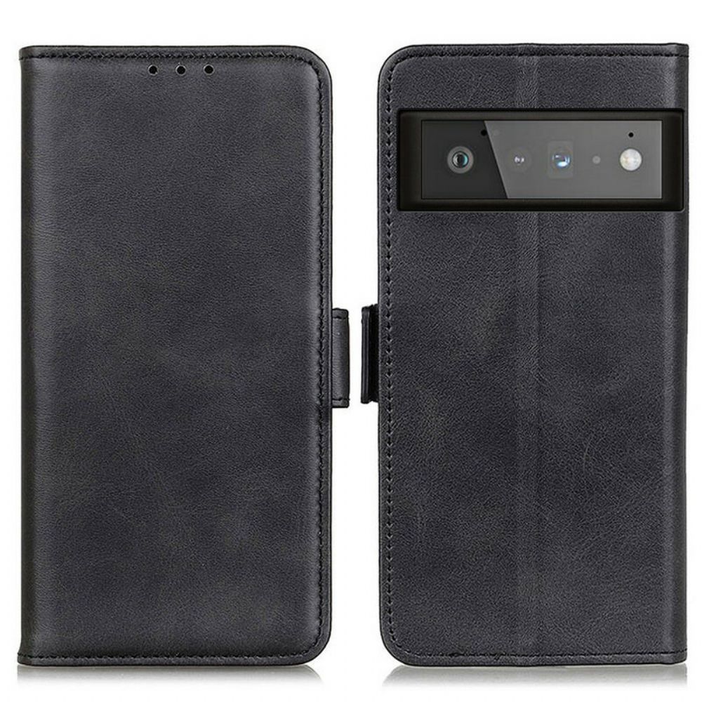 Lederhüllen Für Google Pixel 6 Pro Flip Case Doppelklappe