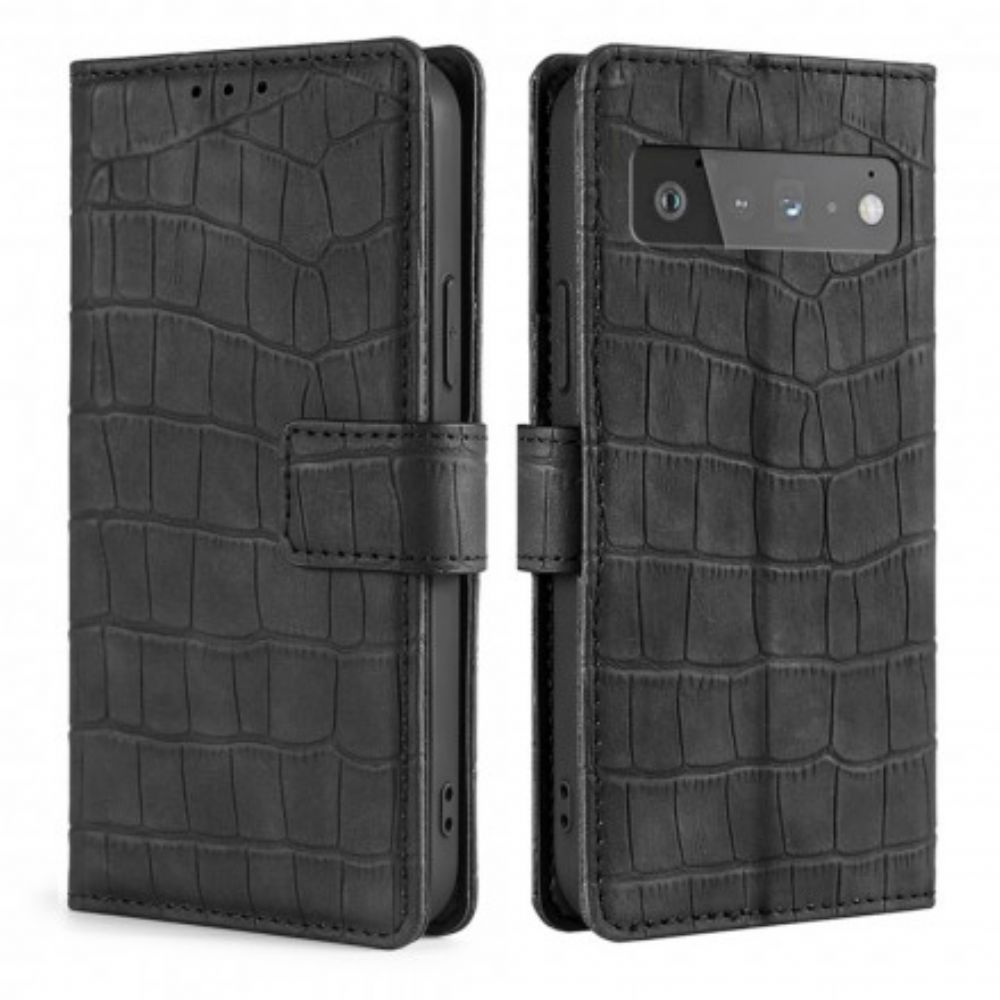 Lederhüllen Für Google Pixel 6 Pro Krokodil Mit Hautkontakt