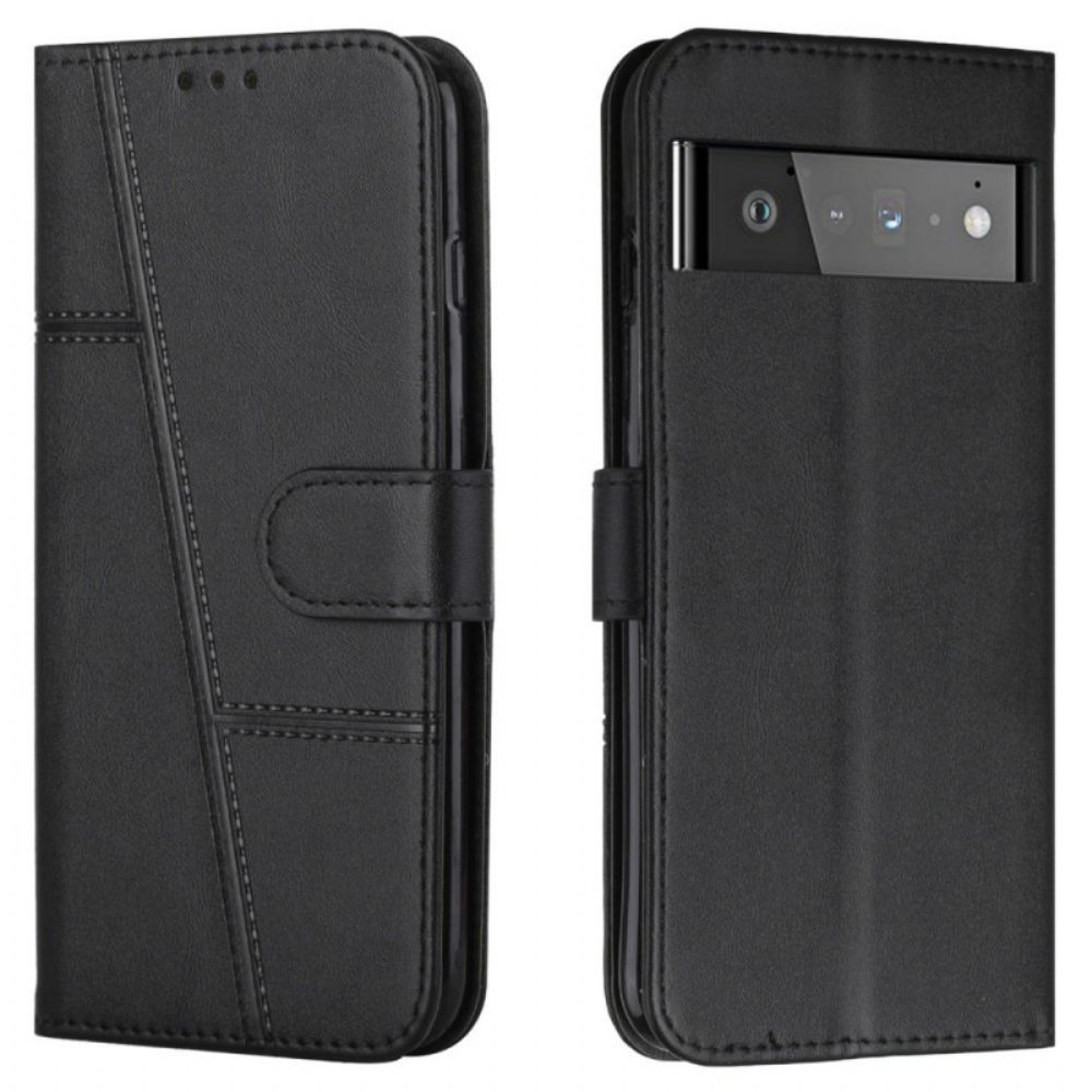Lederhüllen Für Google Pixel 6 Pro Mit Kordel Geo Kunstlederarmband