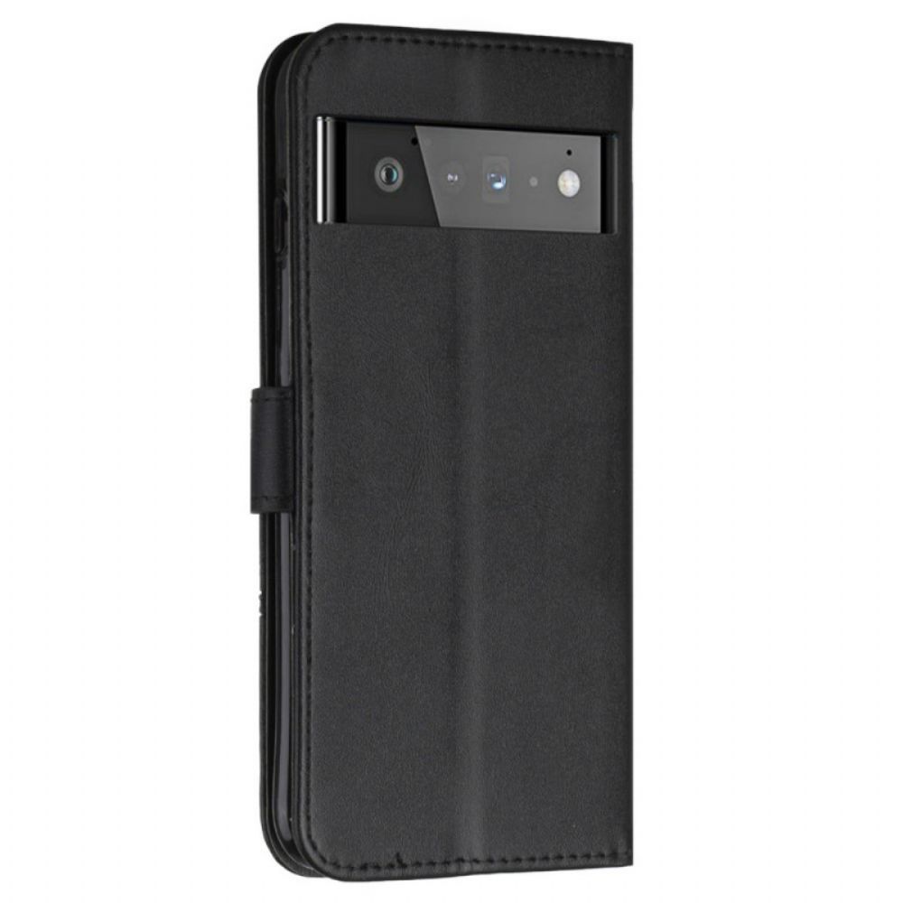 Lederhüllen Für Google Pixel 6 Pro Mit Kordel Geo Kunstlederarmband