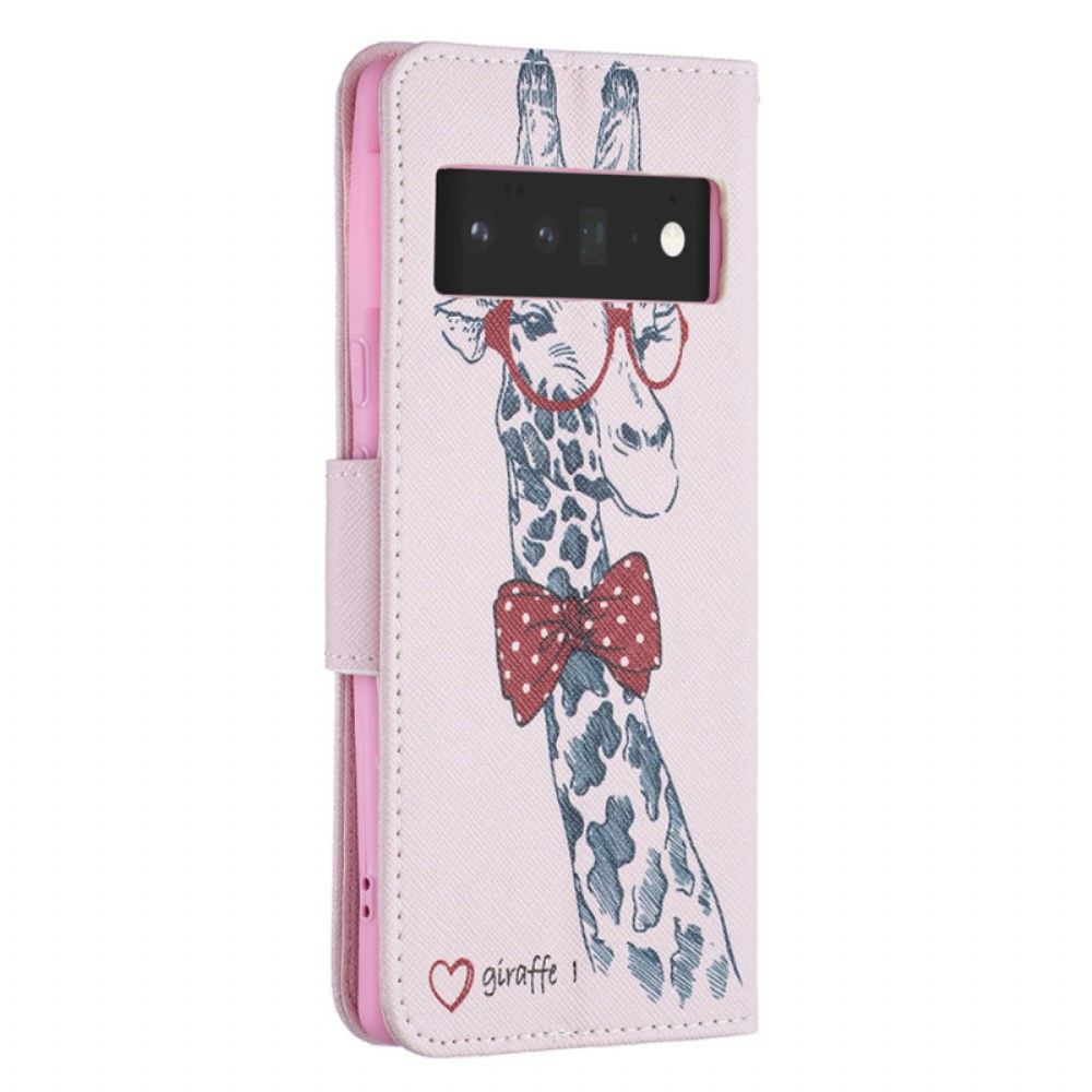 Lederhüllen Für Google Pixel 6 Pro Nerdige Giraffe