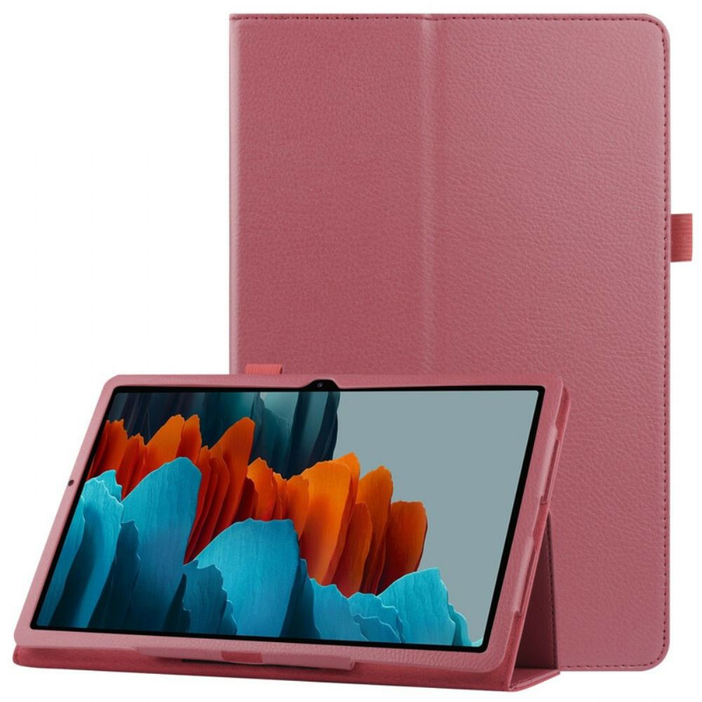 Case Für Samsung Galaxy Tab S7 Plus / Tab S8 Plus Kunstleder Litschi
