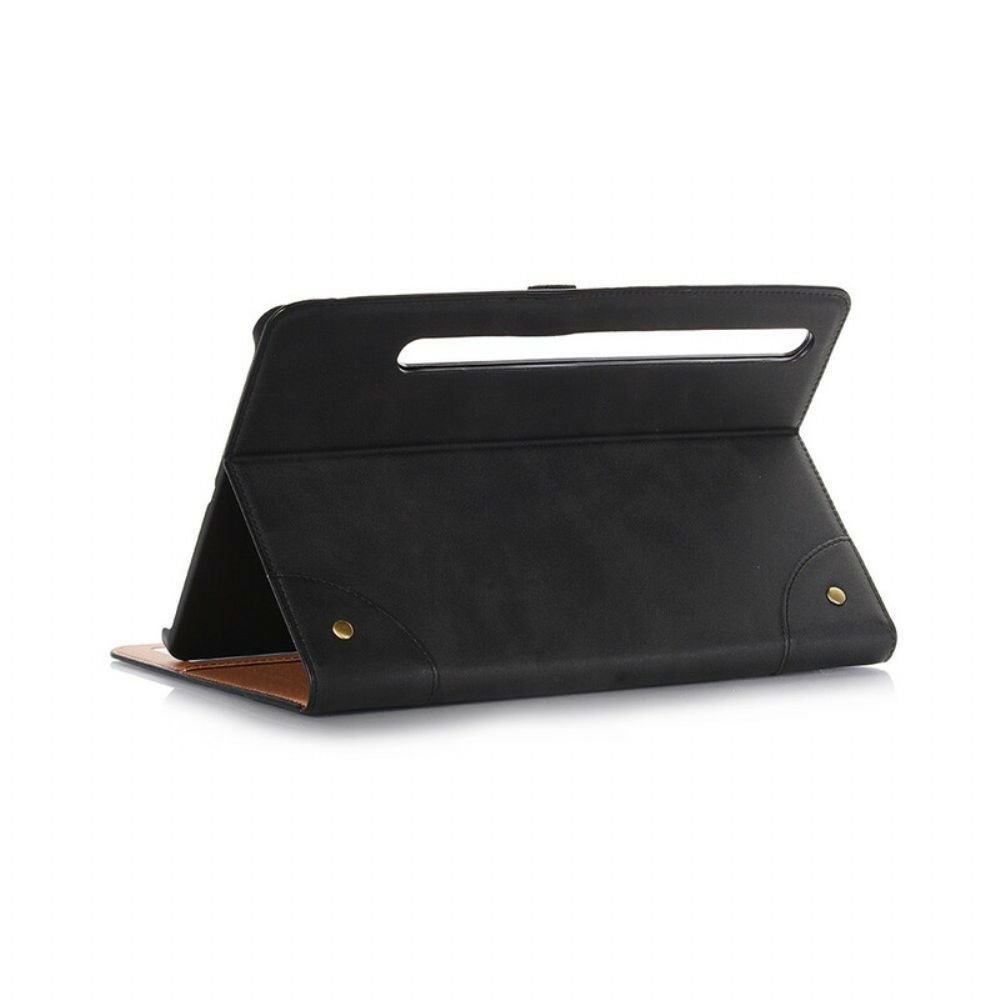 Case Für Samsung Galaxy Tab S7 Plus / Tab S8 Plus Vintage Nieten Aus Kunstleder