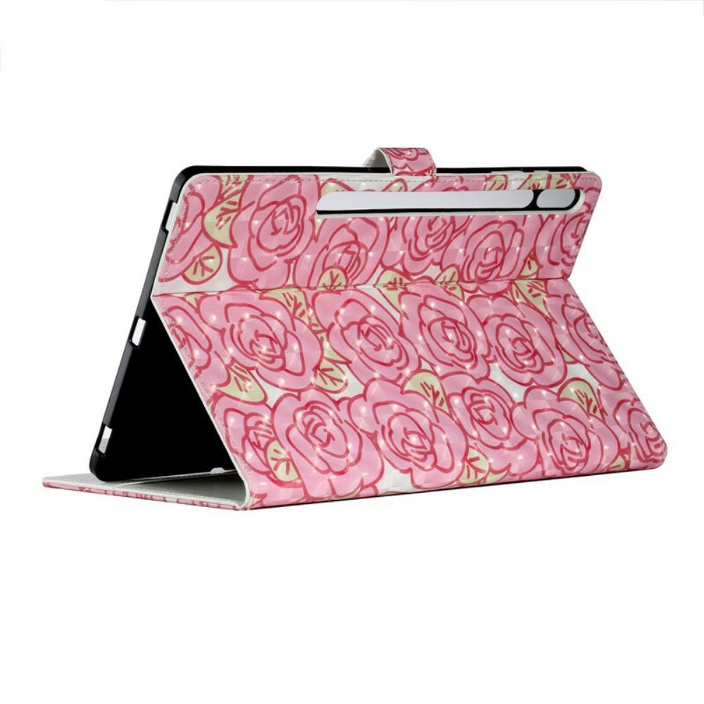 Flip Case Für Samsung Galaxy Tab S7 Plus / Tab S8 Plus Blumen