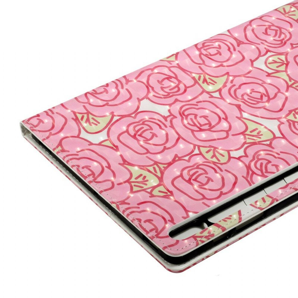 Flip Case Für Samsung Galaxy Tab S7 Plus / Tab S8 Plus Blumen